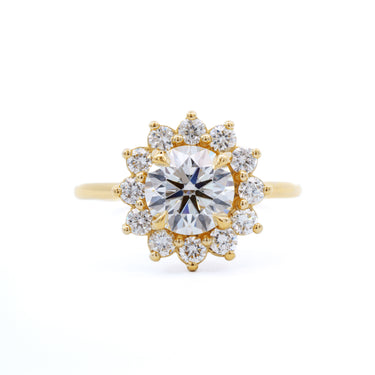 'Sunny' Diamond Halo Ring
