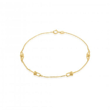 10k Gold U Links Bracelet