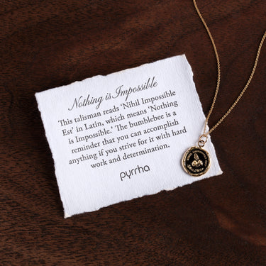 14k Gold Nothing Is Impossible Talisman - Magpie Jewellery