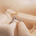'Grace' Diamond Crown Chevron Band | Magpie Jewellery