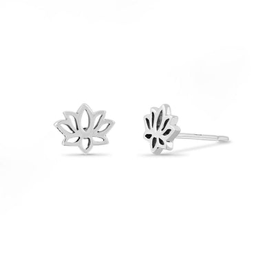 Mini Lotus Studs - Magpie Jewellery