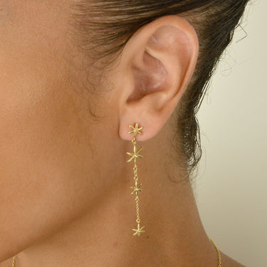4 Star Dangle Earrings - Magpie Jewellery