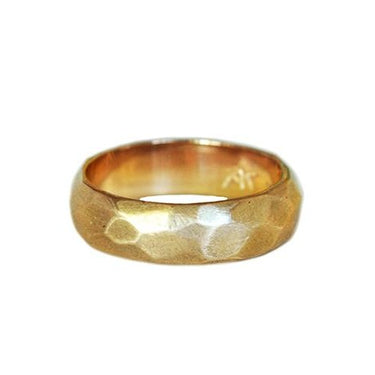 Men's Faceted 14k Yellow Gold Band - Magpie Jewellery
