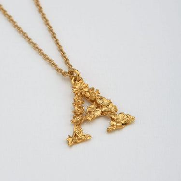 Floral Initial Necklace - Magpie Jewellery