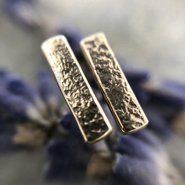 Hammered Studs | Magpie Jewellery | Gold-Fill