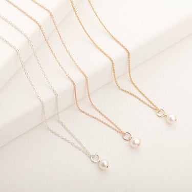Freefall White Freshwater Pearl Necklace - Magpie Jewellery