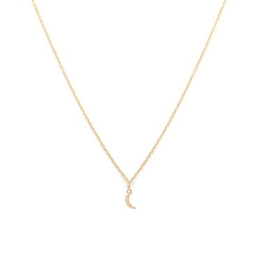 Gold Luna Diamond Necklace - Magpie Jewellery