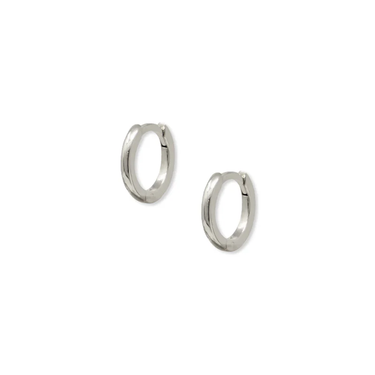 14k White Gold Hoop Earrings