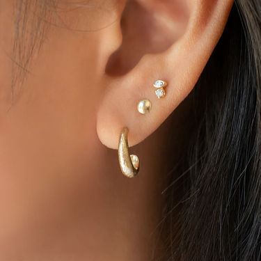 Soft Teardrop "Boulder' Hoops | Magpie Jewellery