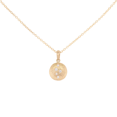 12mm 'Boulder' Dancing Diamond Disc Necklace | Magpie Jewellery